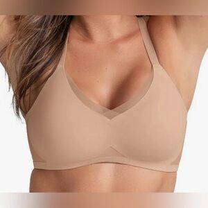 NWT HoneyLove Crossover bra - Large in color Sand
